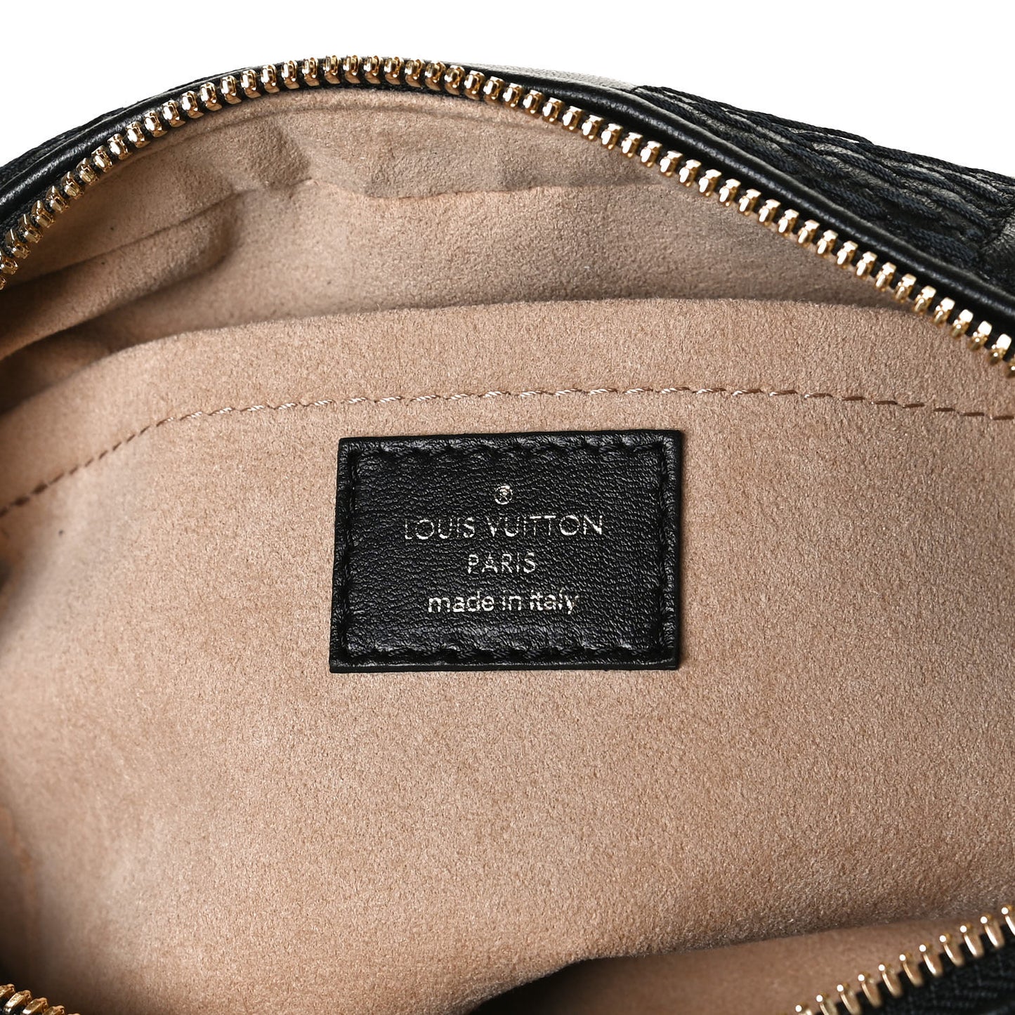 Lambskin Damier Quilt Troca PM Black