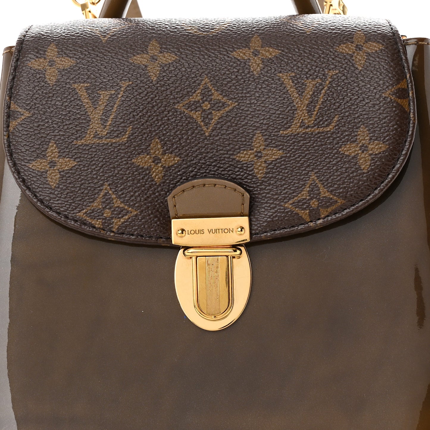 Patent Monogram Hot Springs Backpack Vert Bronze