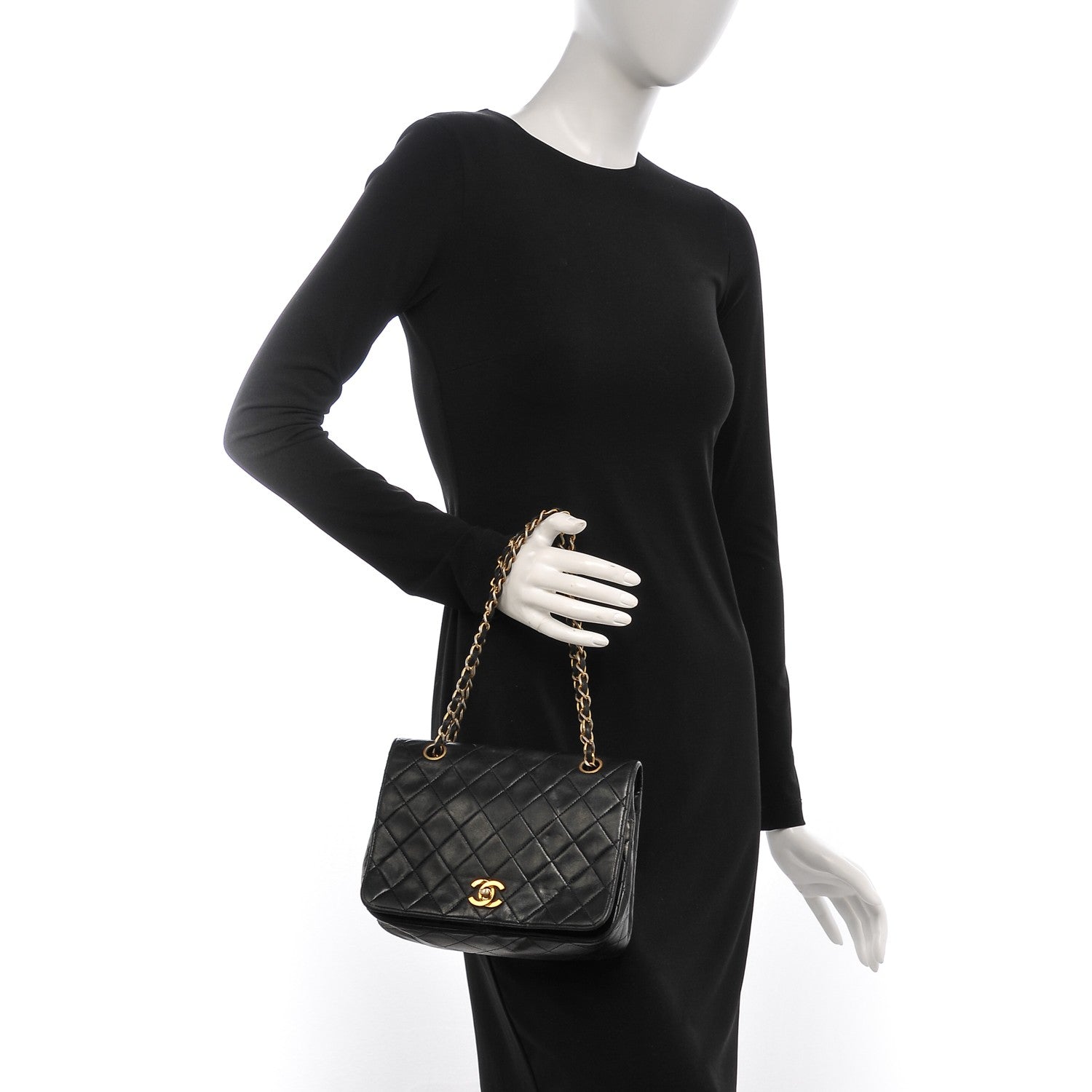 Chanel Lambskin Quilted Small Single Flap Black 2 of 4