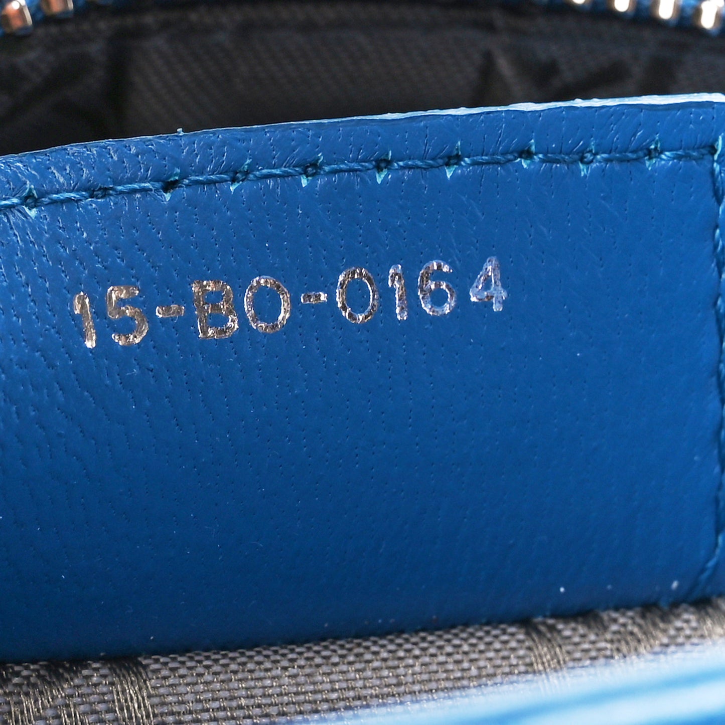 Lambskin Cannage Medium Lady Dior Blue Persan