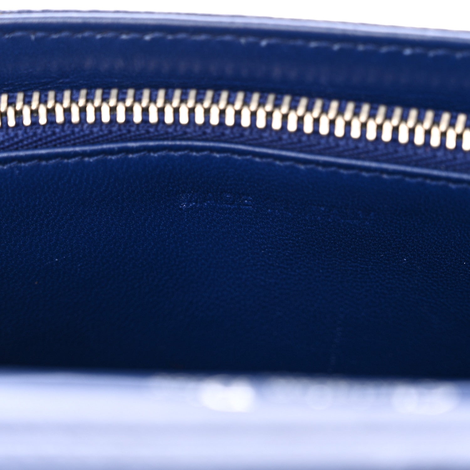 Christian Dior Grained Calfskin Diorama Wallet on Chain Pouch Blue 7 of 13