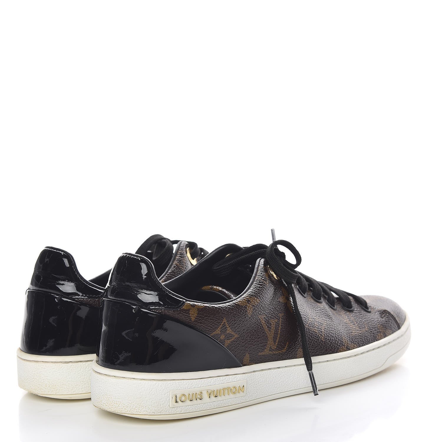 Louis Vuitton Patent Monogram Frontrow Sneakers 37 4 of 14