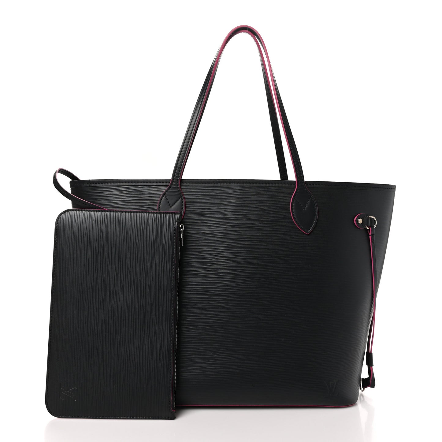 Epi Neverfull MM Black Hot Pink