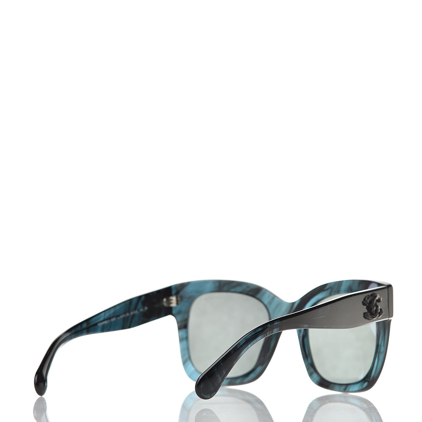 Acetate Mirror CC Square Fall Sunglasses 5357 Dark Blue