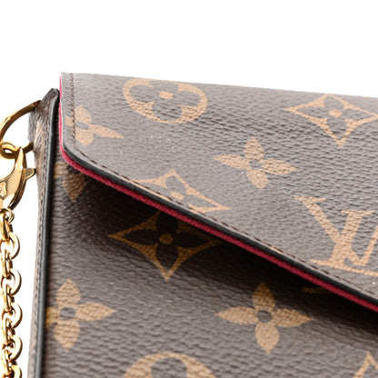 Louis Vuitton Monogram Pochette Felicie Chain Wallet Fuchsia 11 of 12
