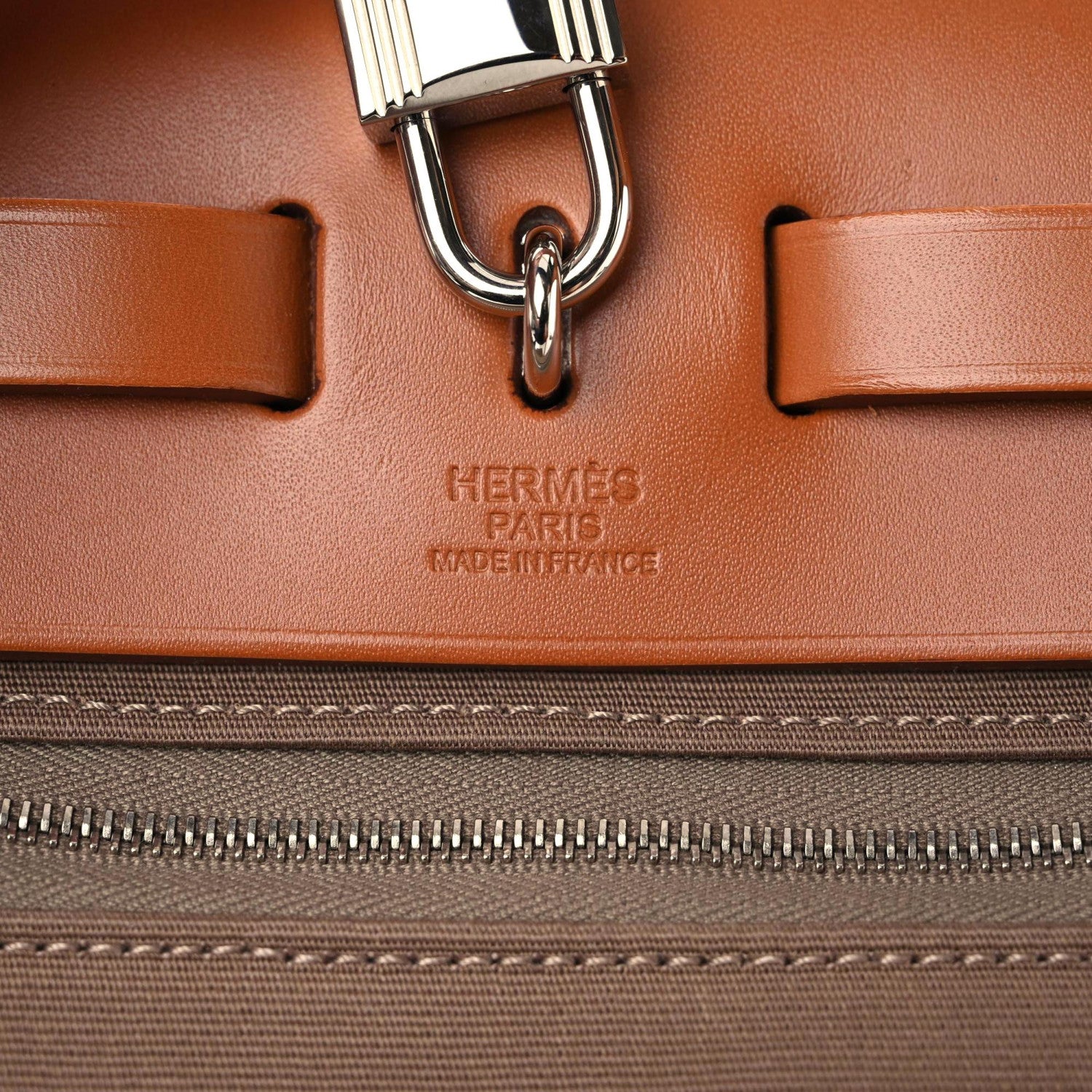 Hermes Vache Hunter Toile Herbag Zip 31 PM Etoupe Dune Fauve 11 of 13