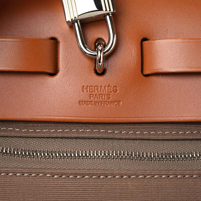 Hermes Vache Hunter Toile Herbag Zip 31 PM Etoupe Dune Fauve 11 of 13