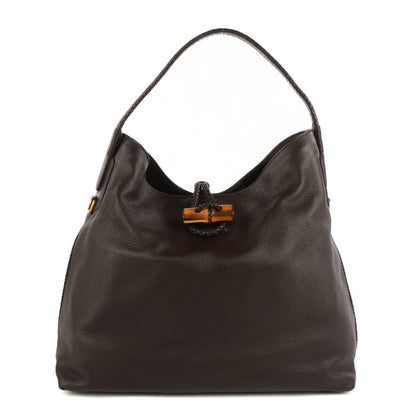 Gucci Deerskin Large Hip Bamboo Hobo Dark Cocoa 1 of 8