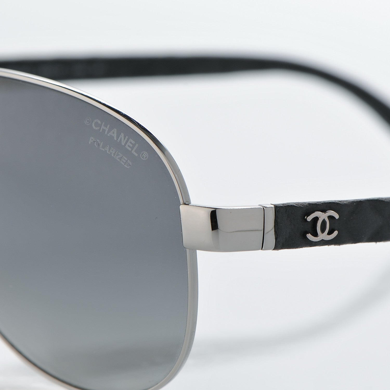 Chanel Pilot Summer Polarized Aviator Sunglasses 4204-Q Black 9 of 9