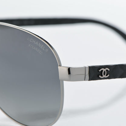 Chanel Pilot Summer Polarized Aviator Sunglasses 4204-Q Black 9 of 9