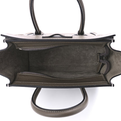 Celine Drummed Calfskin Nano Luggage Souris 5 of 12