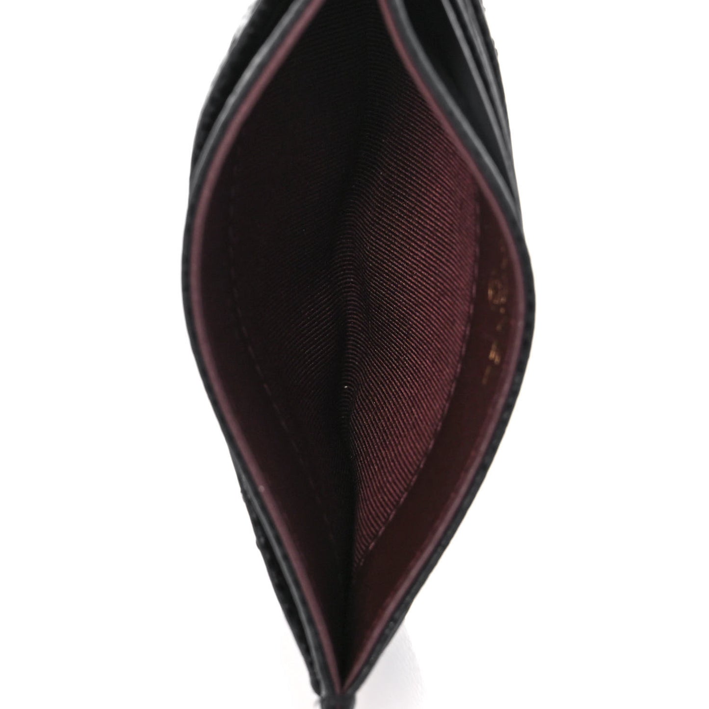 Caviar Quilted Card Holder Black