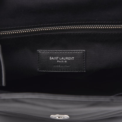 Saint Laurent Calfskin Y Quilted Monogram Medium Loulou Backpack Black 5 of 11