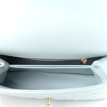 Chanel Caviar Quilted Mini Coco Handle Flap Light Blue 5 of 10