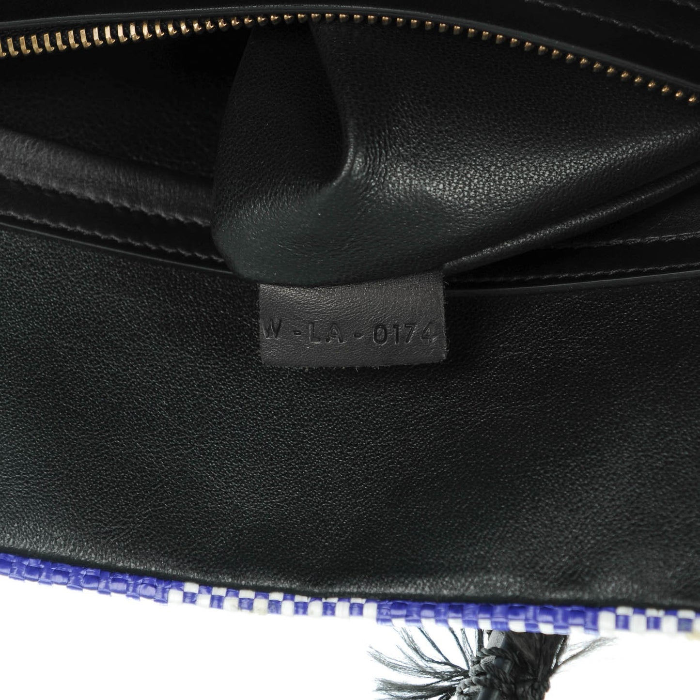 Gingham Woven Medium Phantom Luggage Cobalt