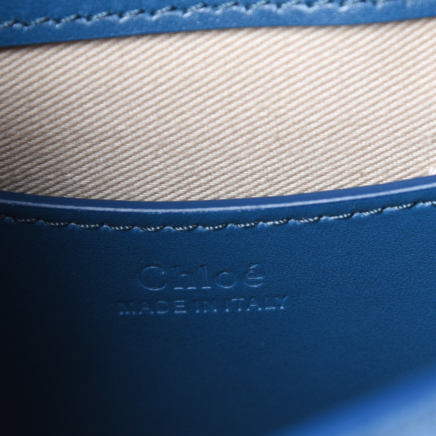 Calfskin Small Tess Bag Vinyl Blue