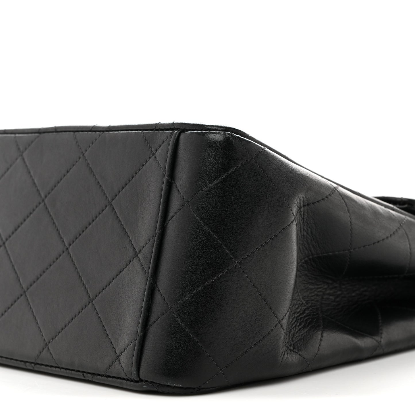 Lambskin Quilted XL Jumbo Single Flap Black