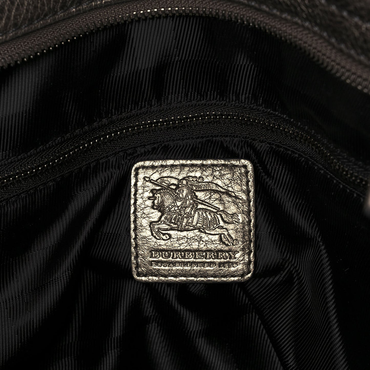 Metallic Calfskin House Check Tote Pewter