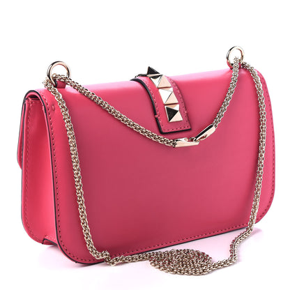 Valentino Garavani Vitello Medium Glam Lock Rockstud Flap Deep Rose 2 of 8