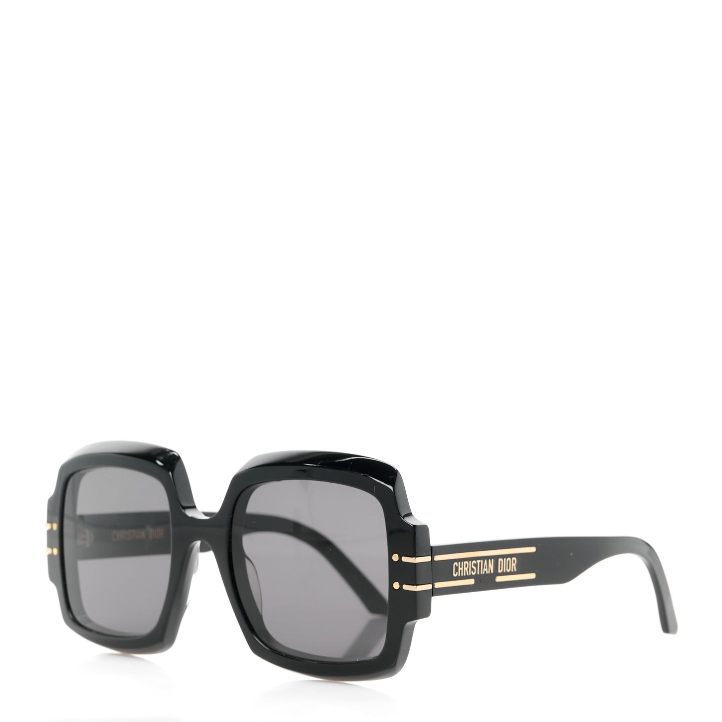 Acetate Diorsignature S1U Square Sunglasses Black