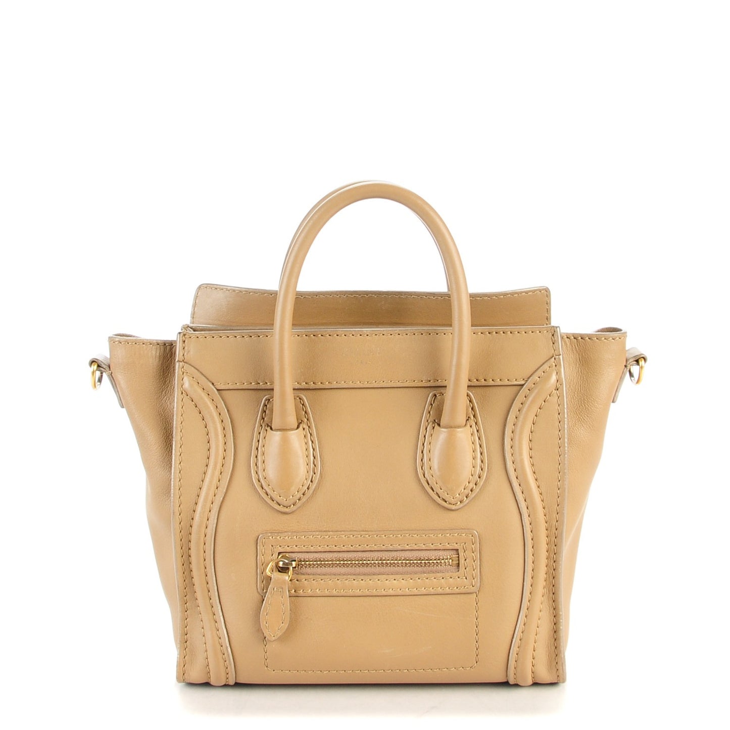 Smooth Calfskin Nano Luggage Camel