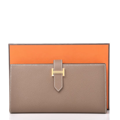 Hermes Epsom Bearn Gusset Wallet Etoupe 8 of 8