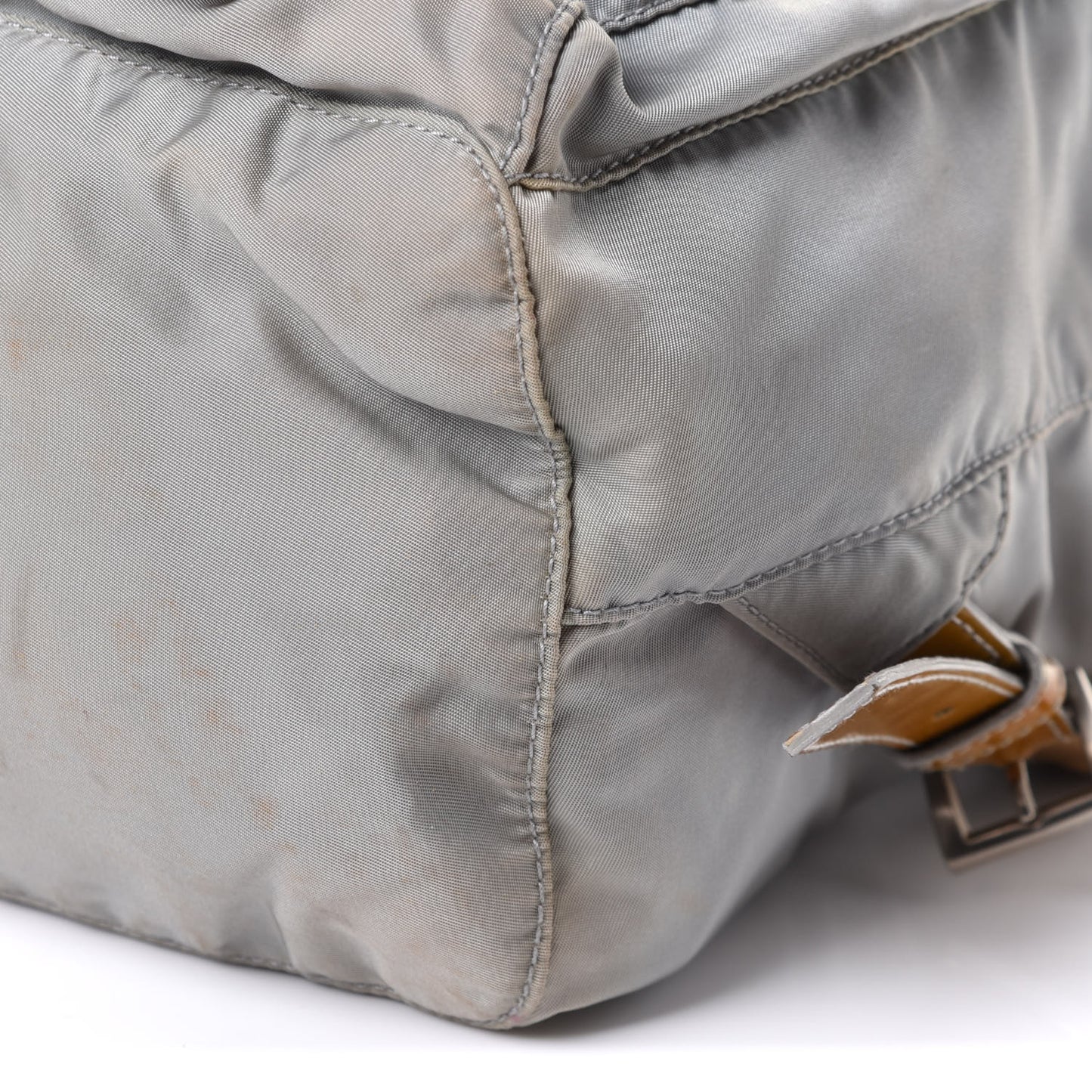 Nylon Vela Patent Backpack Argento