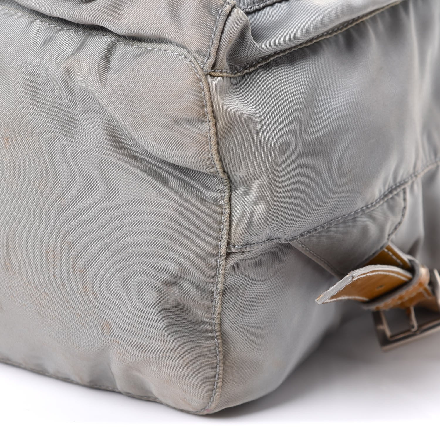 Prada Nylon Vela Patent Backpack Argento 8 of 8