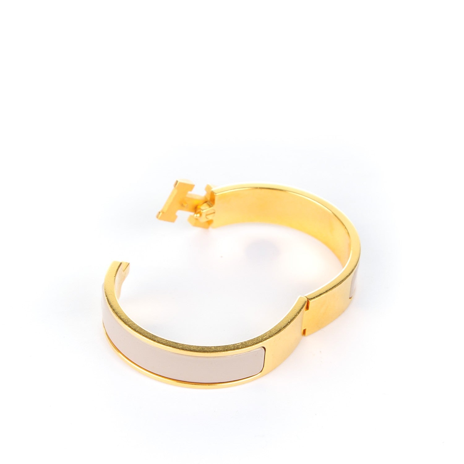 Hermes Enamel Narrow Clic Clac H Bracelet PM Etoupe 4 of 4