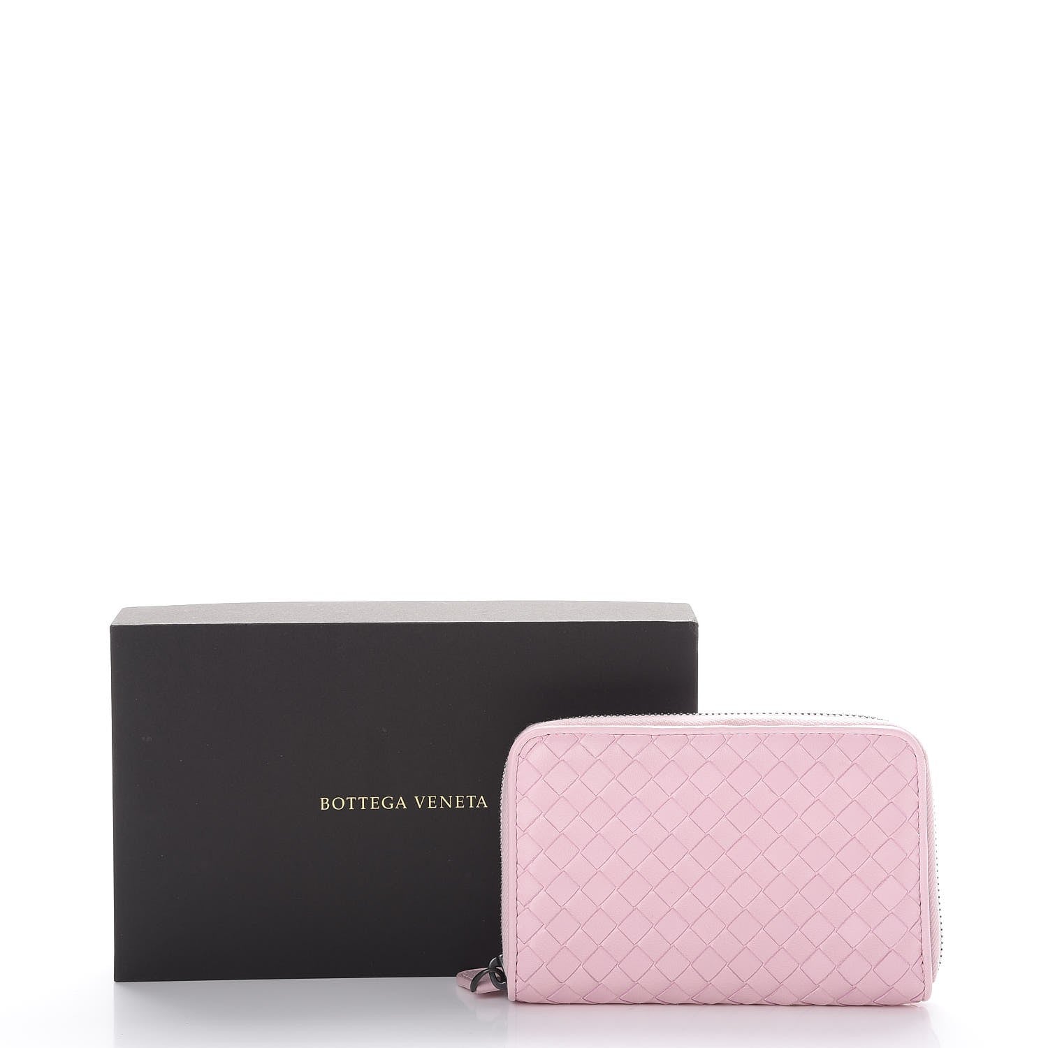 Bottega Veneta Nappa Intrecciato Zip Around Wallet Dragee 10 of 10