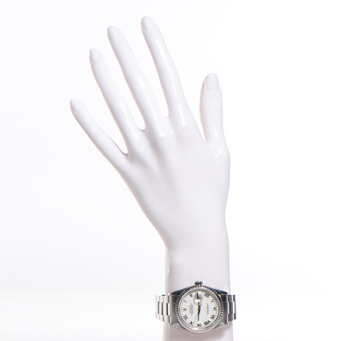 Stainless Steel 36mm Oyster Perpetual Datejust Watch White Roman 16220