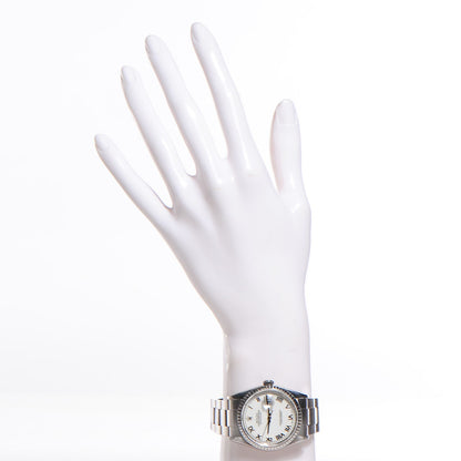 Rolex Stainless Steel 36mm Oyster Perpetual Datejust Watch White Roman 16220 2 of 8