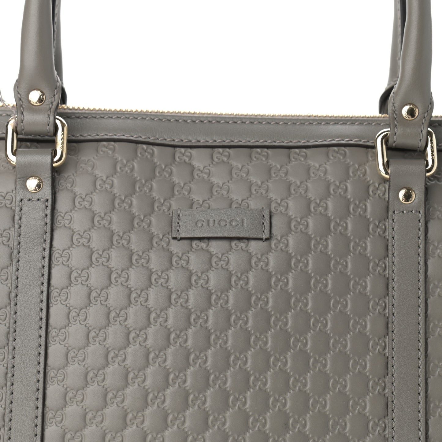 Soft Microguccissima Small Zippered Satchel Loess