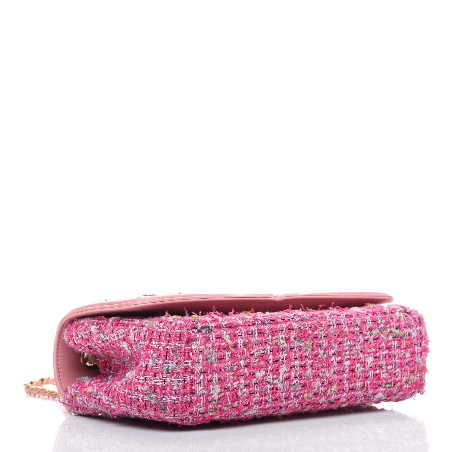 Chanel Tweed Lambskin Quilted Small CC Filigree Flap Pink 4 of 16