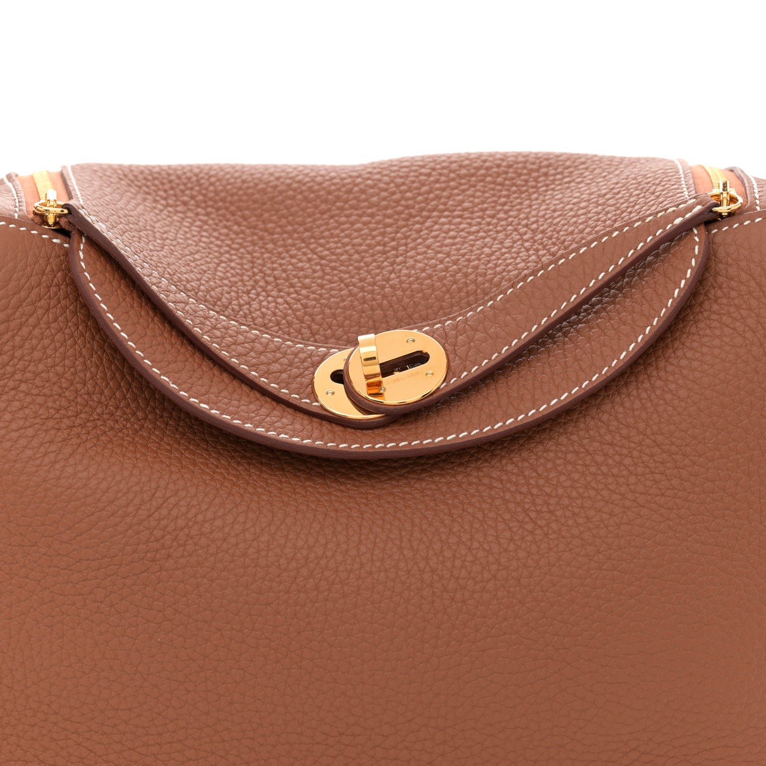 Hermes Taurillon Clemence Lindy 26 Gold 8 of 11