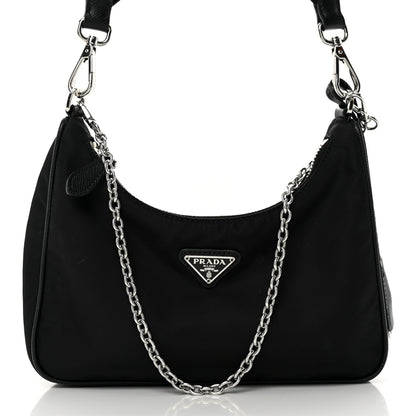 Prada Nylon Re-Edition 2005 Shoulder Bag Black 8 of 10