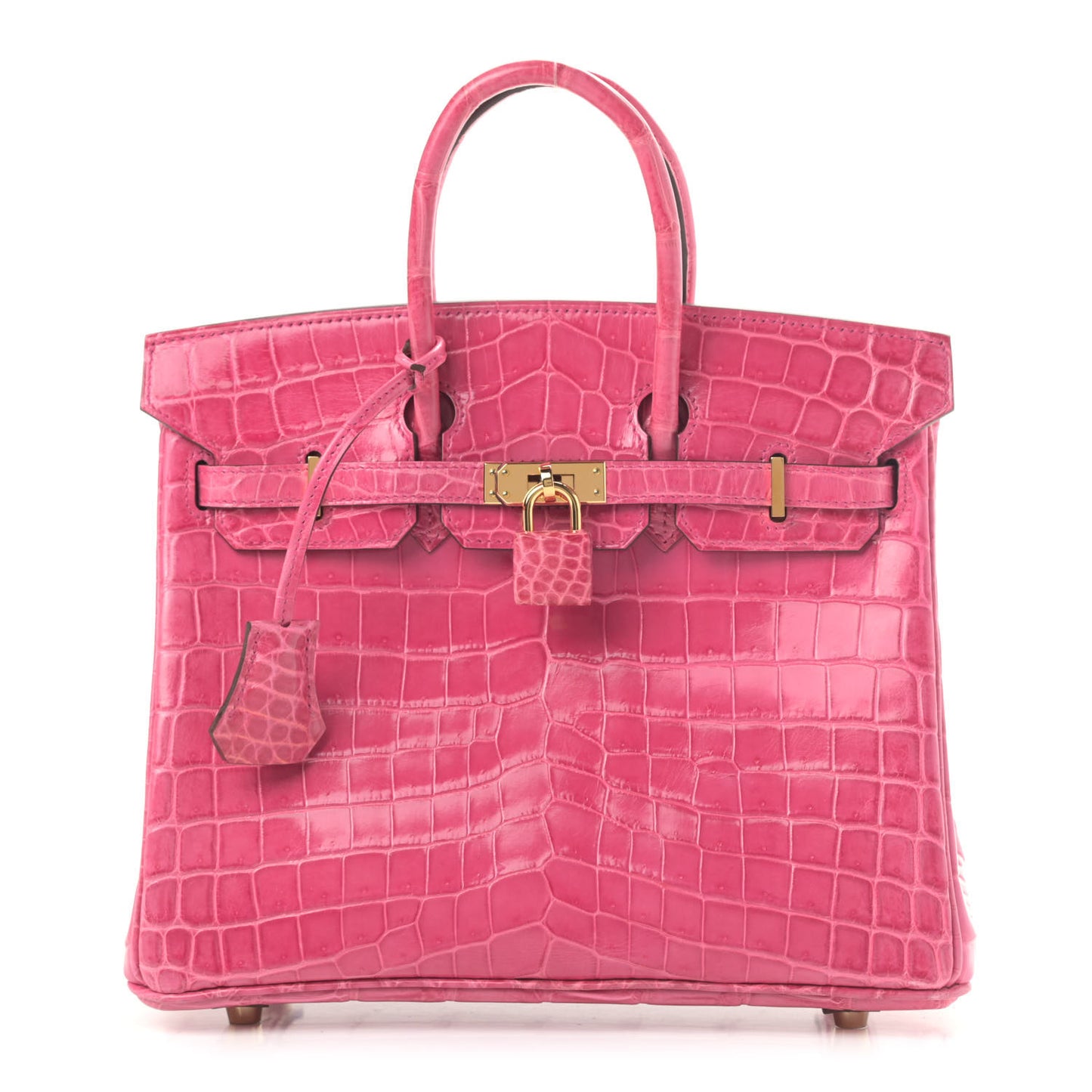 Shiny Niloticus Crocodile Birkin 25 Rose Tyrien