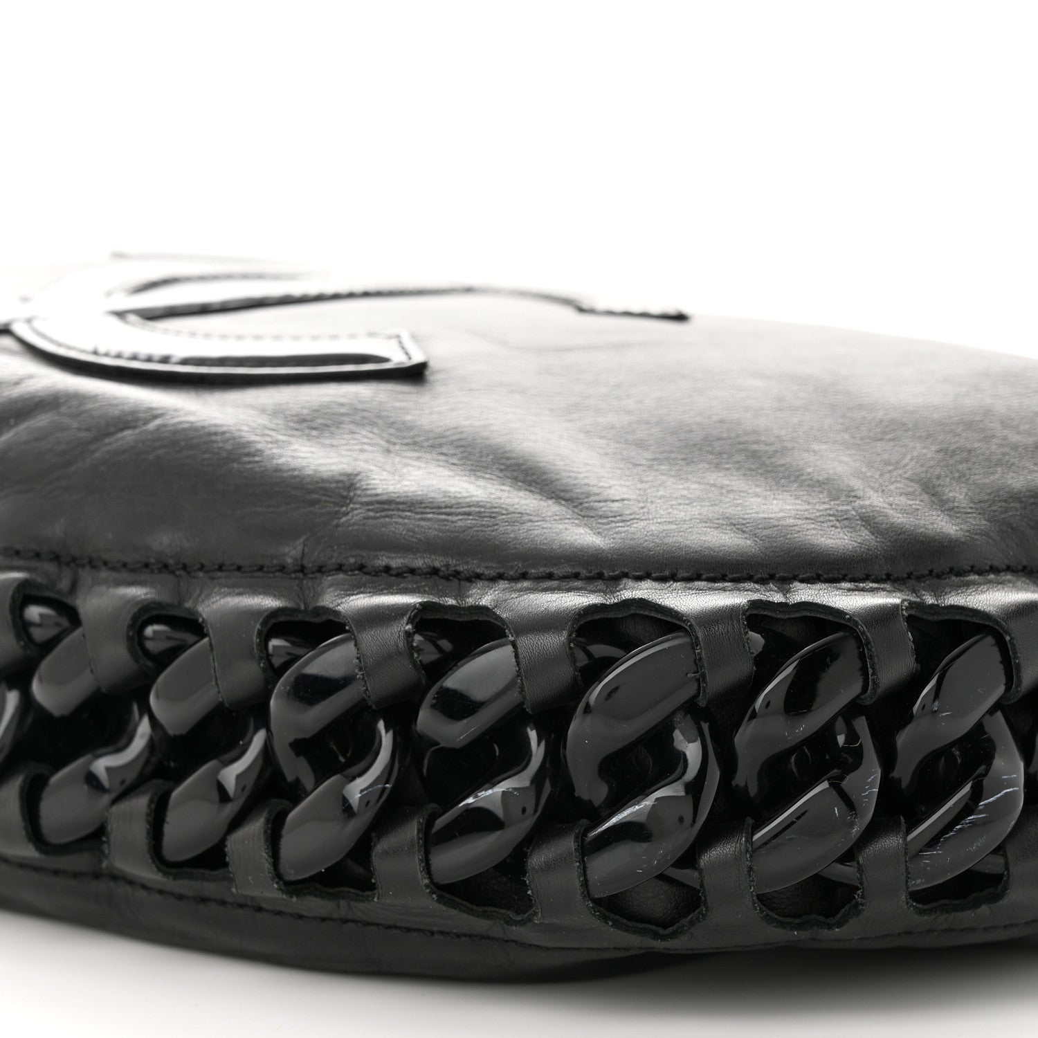 Chanel Calfskin Modern Chain Rhodoid Hobo Black 10 of 10