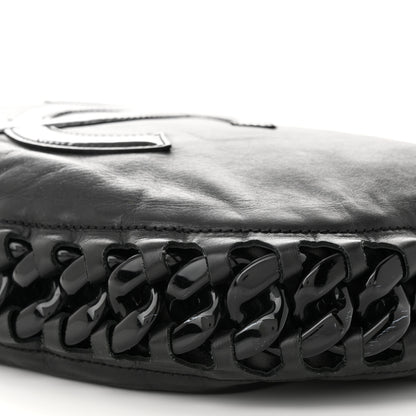 Chanel Calfskin Modern Chain Rhodoid Hobo Black 10 of 10