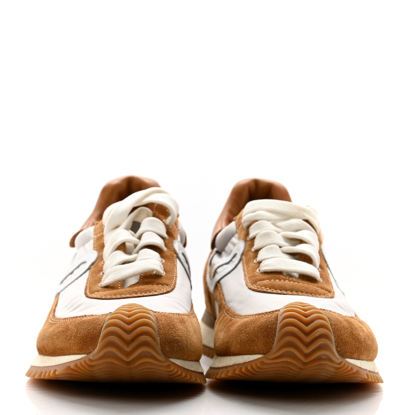 Nylon Suede Flow Runner Sneakers 38 Gold