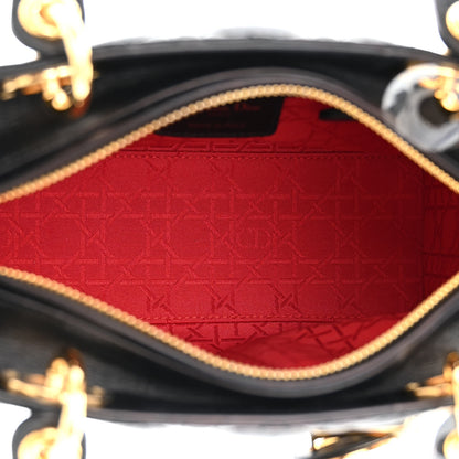 Christian Dior Lambskin Cannage Medium Lady Dior Black 5 of 12