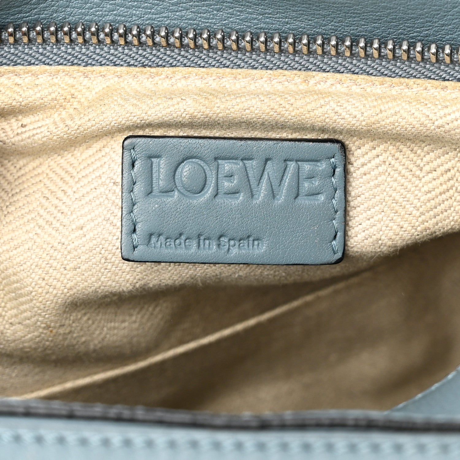 Loewe Calfskin Small Puzzle Bag Stone Blue 6 of 10