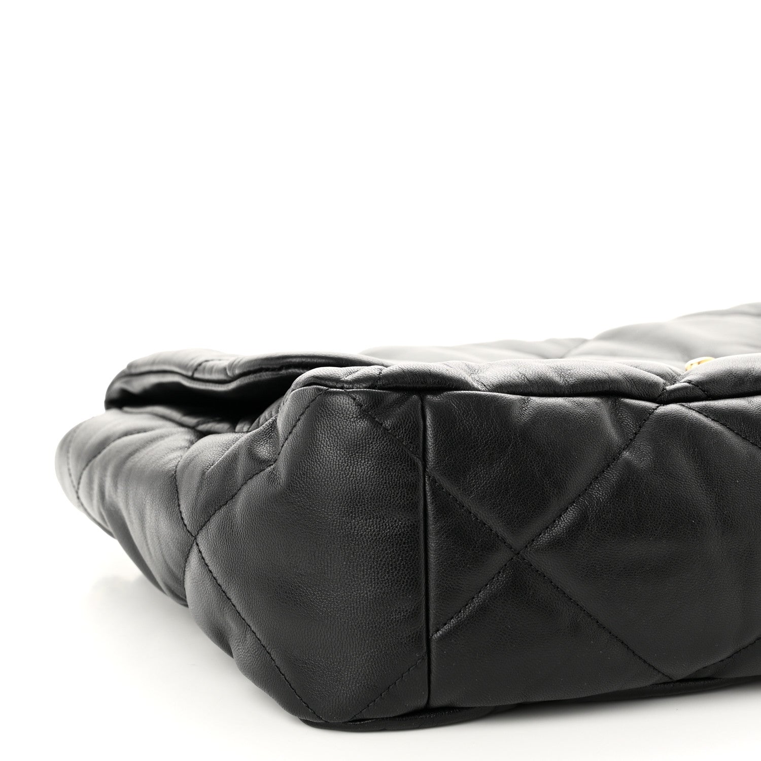 Chanel Lambskin Quilted Maxi Chanel 19 Flap Black 9 of 10