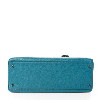 Hermes Taurillon Clemence Kelly Retourne 35 Bleu Izmir 5 of 33