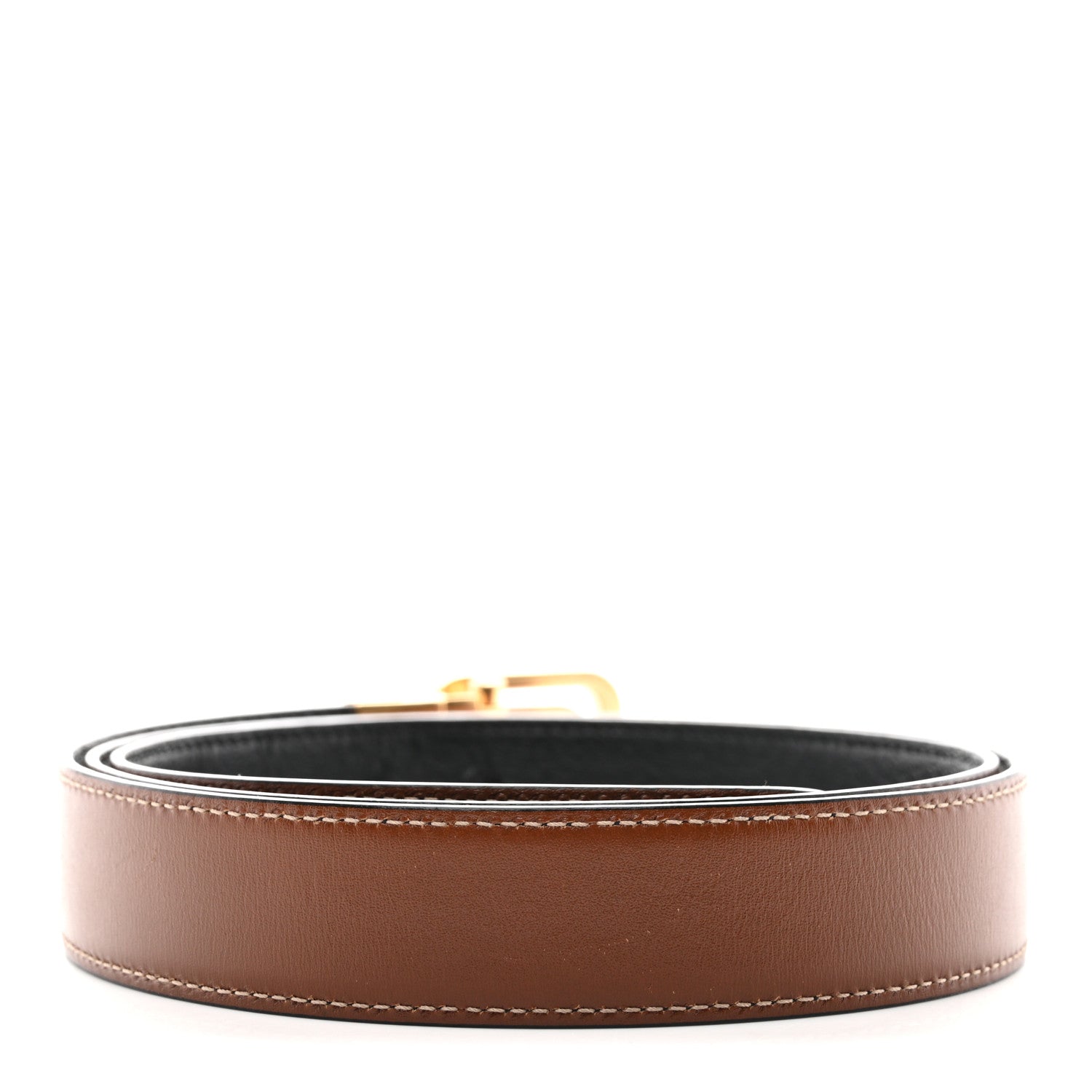 Gucci Textured Dollar Calfskin Ciny Calf Lux Squared Interlocking G 30mm Reversible Belt 105 42 Brown Black 4 of 7