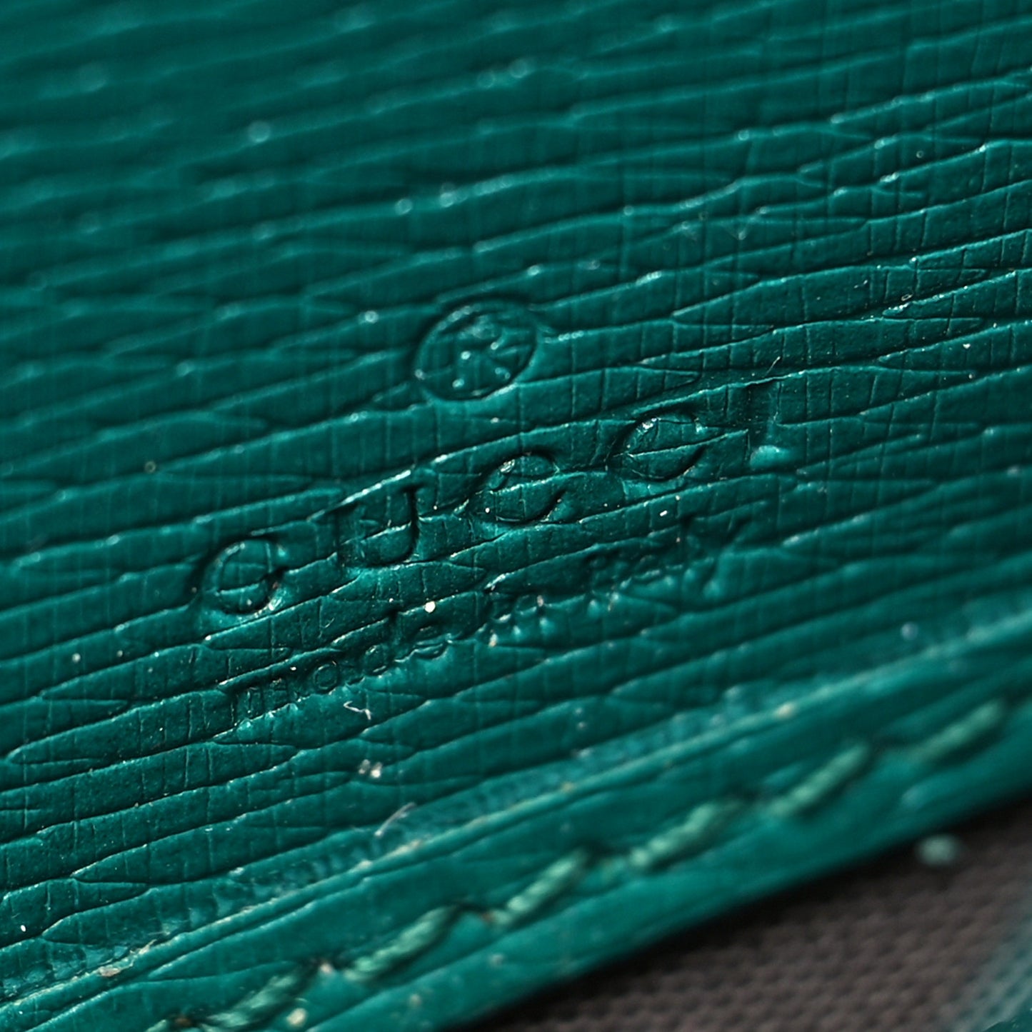 Calfskin Blooms Print Continental Wallet Bright Emerald Multicolor