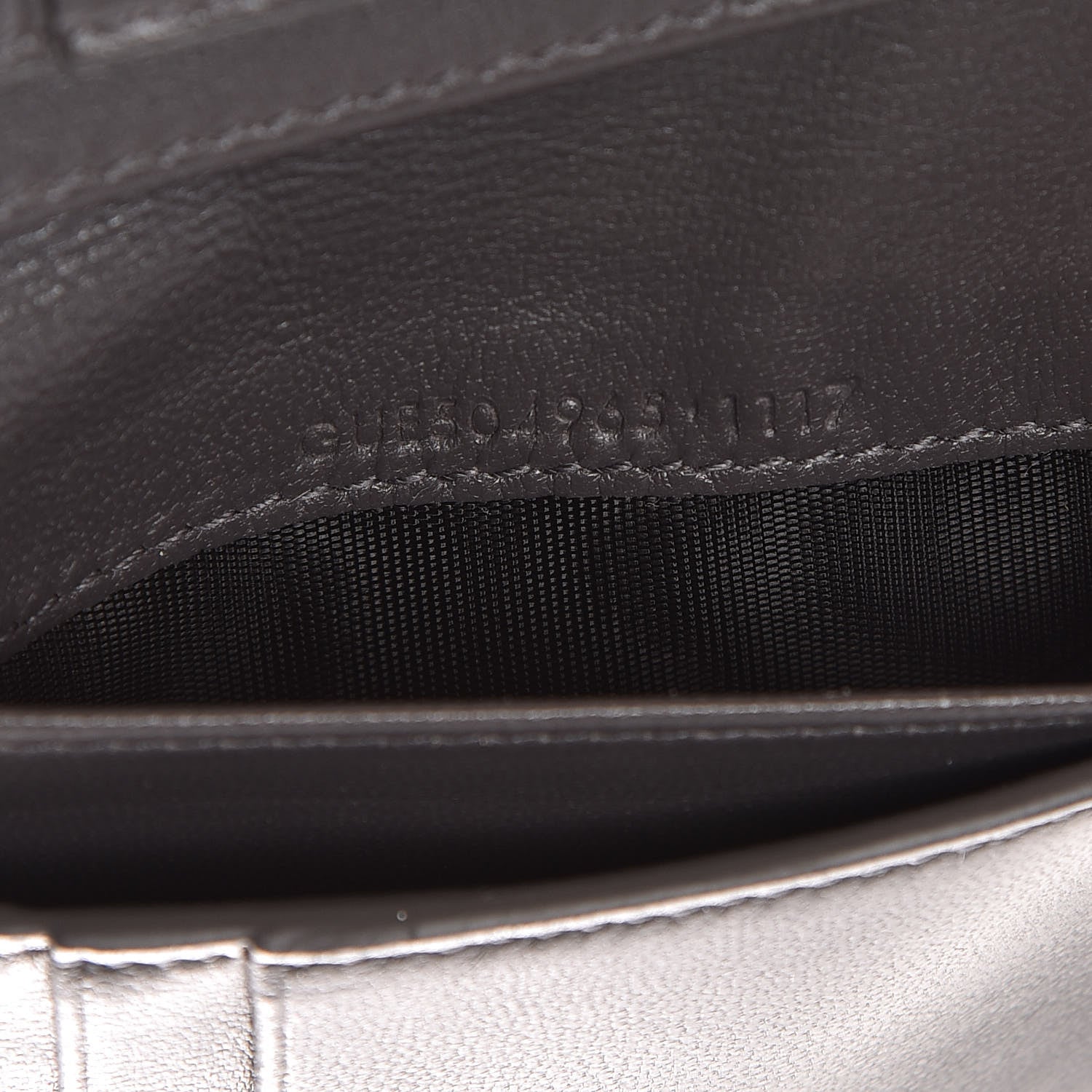 Saint Laurent Lambskin Y Quilted Monogram Compact Loulou Wallet Asphalt 7 of 9