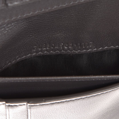 Saint Laurent Lambskin Y Quilted Monogram Compact Loulou Wallet Asphalt 7 of 9
