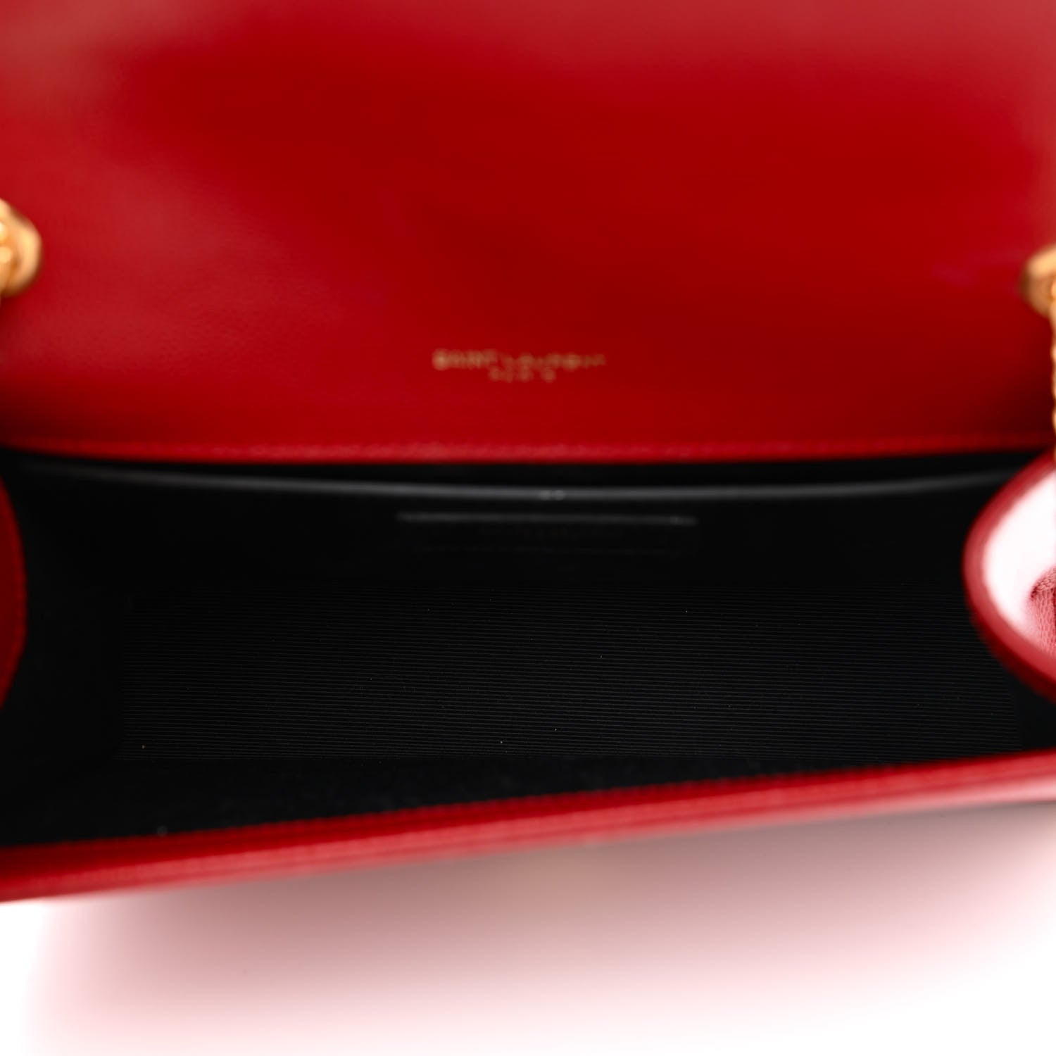 Saint Laurent Grain De Poudre Small Monogram Kate Satchel Red 5 of 10