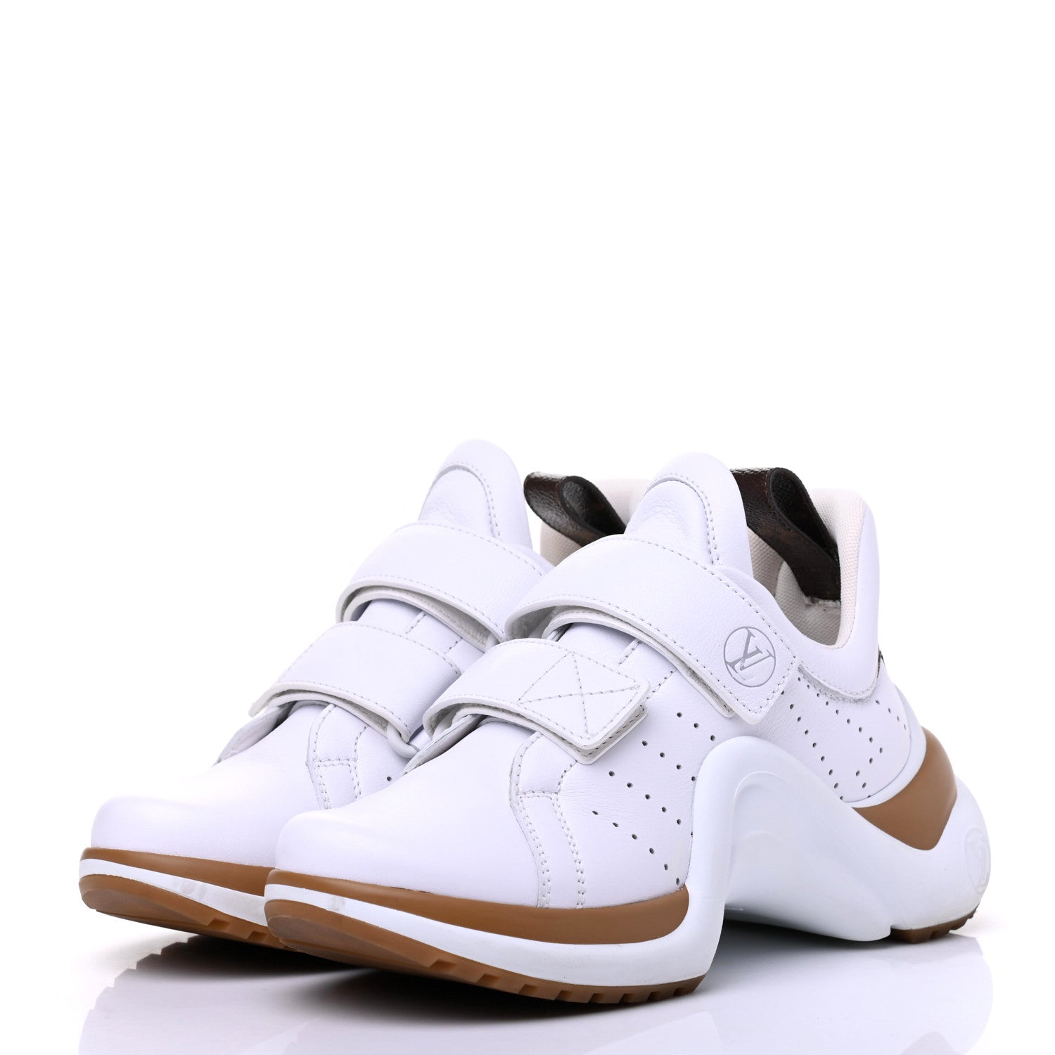 Louis Vuitton Calfskin Monogram Velcro LV Archlight Sneakers 36.5 White 3 of 14